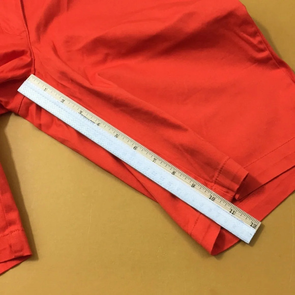 Per Se Orange 11" Bermuda Flat Front Career Shorts - Picture 10 of 11